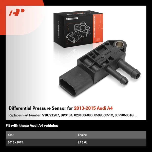 Differential Pressure Sensor for 2013-2015 Audi A4