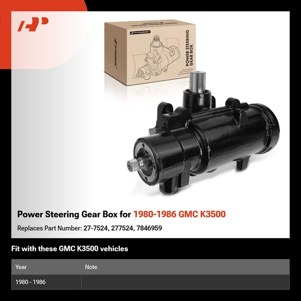 Power Steering Gear Box for 1980-1986 GMC K3500