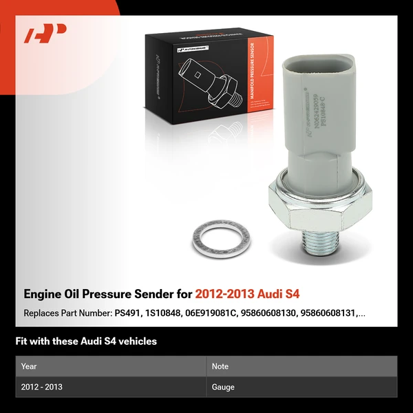 Engine Oil Pressure Sender for 2012-2013 Audi S4
