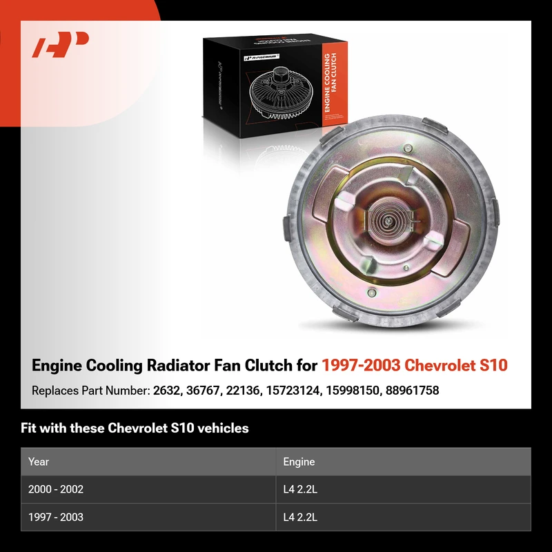 Engine Cooling Radiator Fan Clutch for 1997-2003 Chevrolet S10