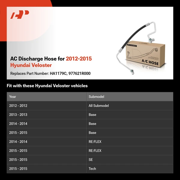 AC Discharge Hose for 2012-2015 Hyundai Veloster