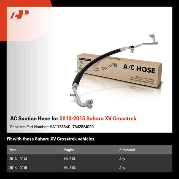 AC Suction Hose for 2013-2015 Subaru XV Crosstrek