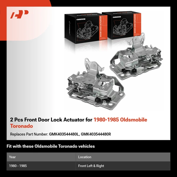 2 Pcs Front Door Lock Actuator for 1980-1985 Oldsmobile Toronado