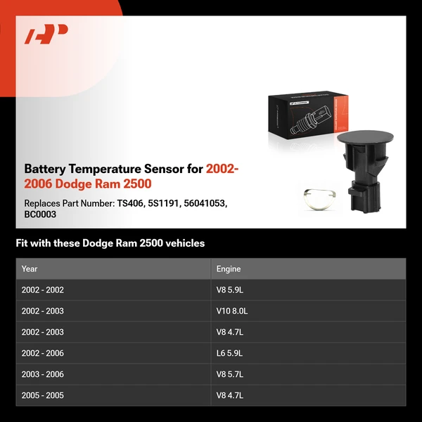 Battery Temperature Sensor for 2002-2006 Dodge Ram 2500