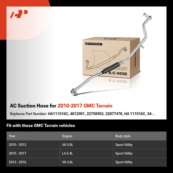 AC Suction Hose for 2010-2017 GMC Terrain