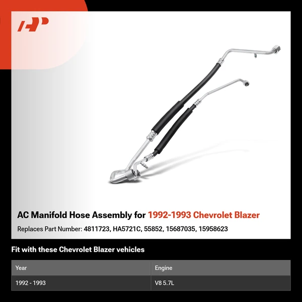 AC Manifold Hose Assembly for 1992-1993 Chevrolet Blazer