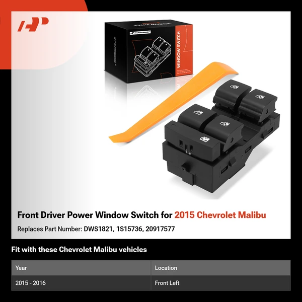 Front Driver Power Window Switch for 2015 Chevrolet Malibu