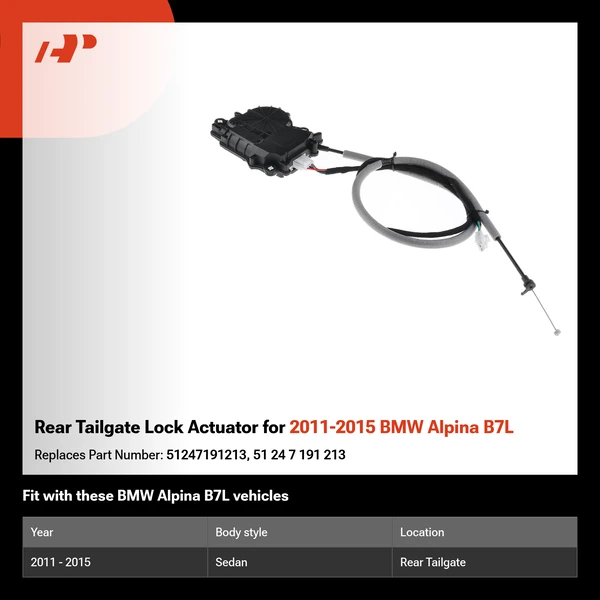 Rear Tailgate Lock Actuator for 2011-2015 BMW Alpina B7L