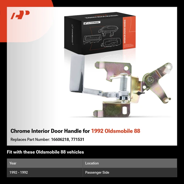 Chrome Interior Door Handle for 1992 Oldsmobile 88