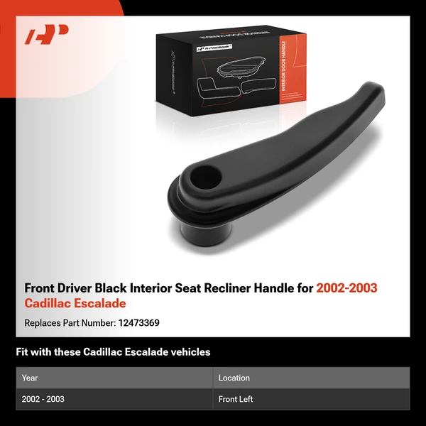 Front Driver Black Interior Seat Recliner Handle for 2002-2003 Cadillac Escalade