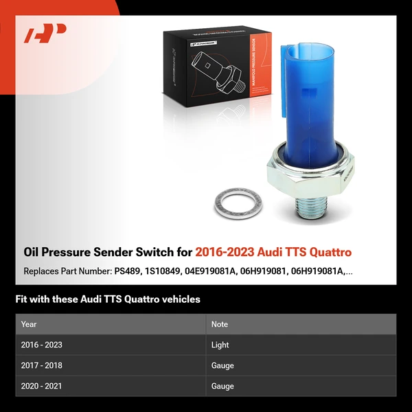 Oil Pressure Sender Switch for 2016-2023 Audi TTS Quattro