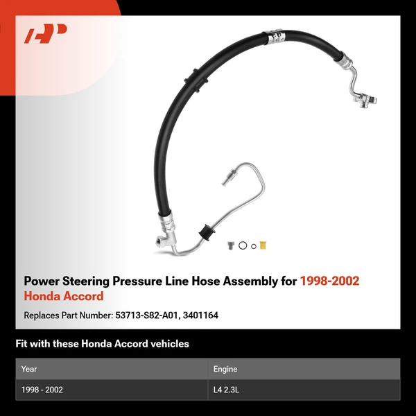 Power Steering Pressure Line Hose Assembly for 1998-2002 Honda Accord