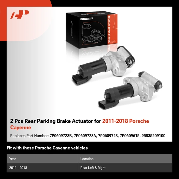 2 Pcs Rear Parking Brake Actuator for 2011-2018 Porsche Cayenne
