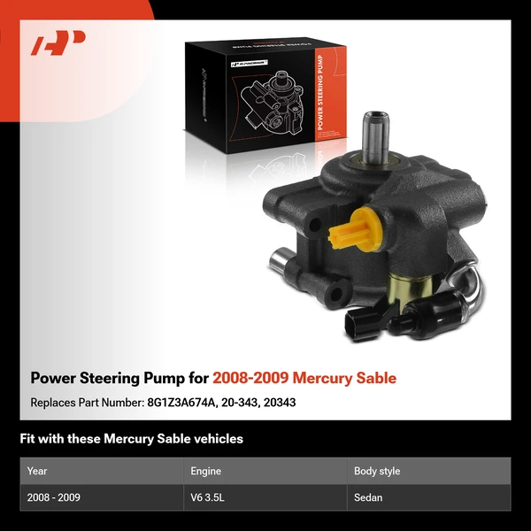 Power Steering Pump for 2008-2009 Mercury Sable