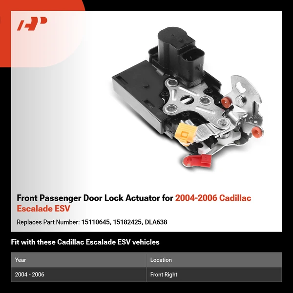 Front Passenger Door Lock Actuator for 2004-2006 Cadillac Escalade ESV