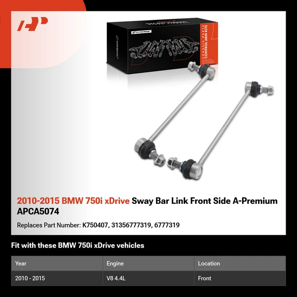 2010-2015 BMW 750i xDrive Sway Bar Link Front Side A-Premium APCA5074