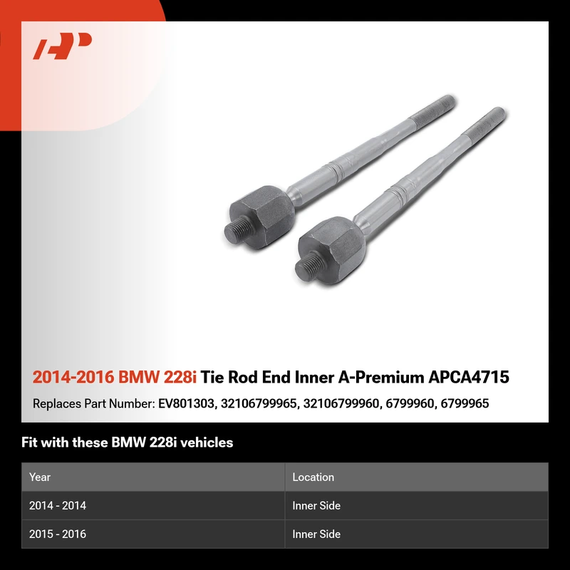 2014-2016 BMW 228i Tie Rod End Inner A-Premium APCA4715