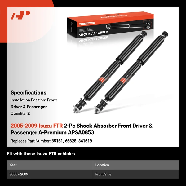 2005-2009 Isuzu FTR 2-Pc Shock Absorber Front Driver & Passenger A-Premium APSA0853