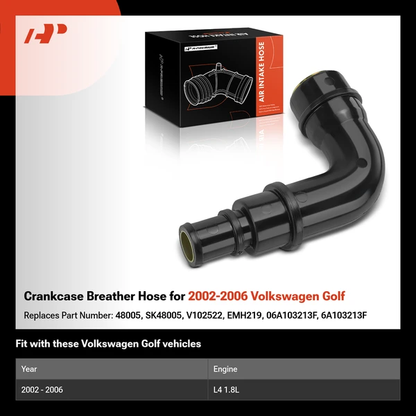 Crankcase Breather Hose for 2002-2006 Volkswagen Golf