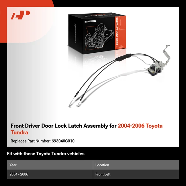 Front Driver Door Lock Latch Assembly for 2004-2006 Toyota Tundra