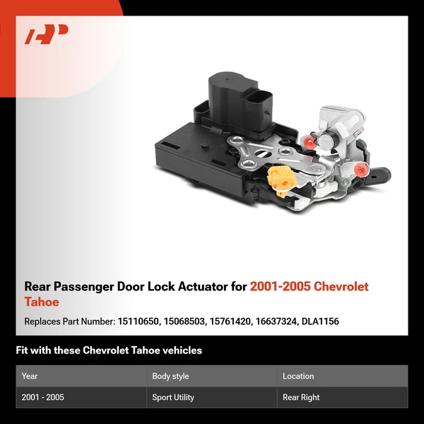 Rear Passenger Door Lock Actuator for 2001-2005 Chevrolet Tahoe