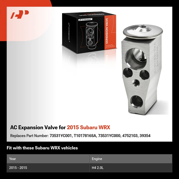 AC Expansion Valve for 2015 Subaru WRX