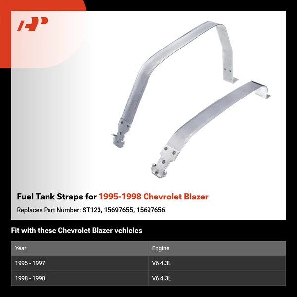 Fuel Tank Straps for 1995-1998 Chevrolet Blazer