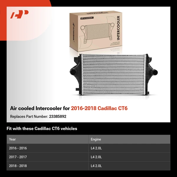 Air cooled Intercooler for 2016-2018 Cadillac CT6