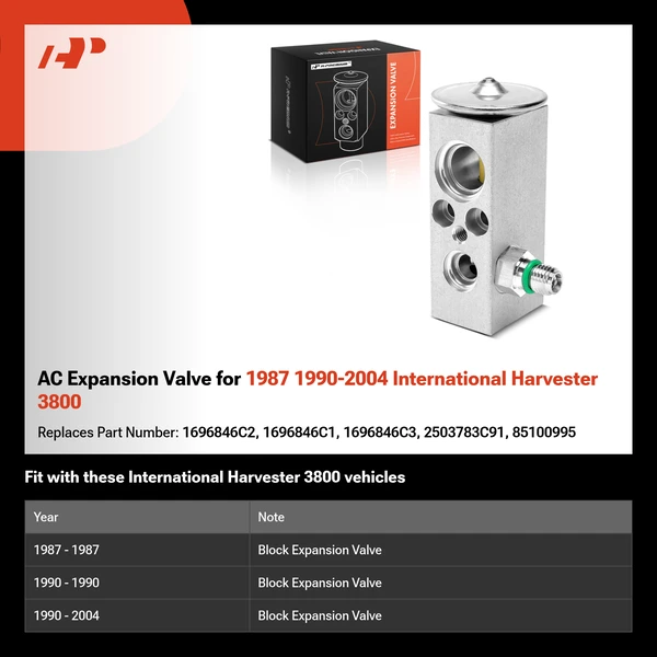 AC Expansion Valve for 1987 1990-2004 International Harvester 3800