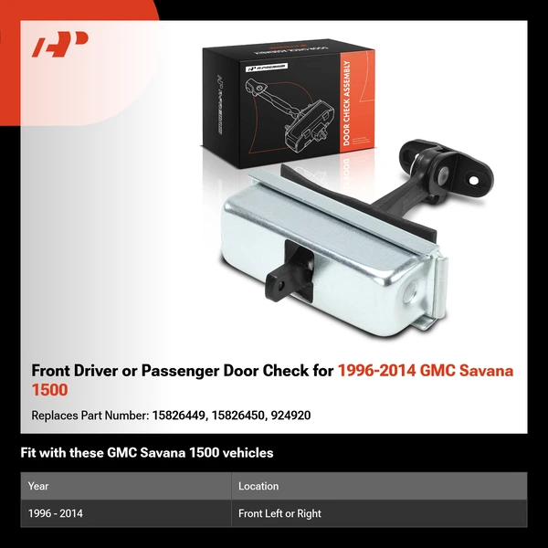 Front Driver or Passenger Door Check for 1996-2014 GMC Savana 1500