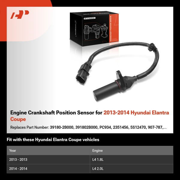 Engine Crankshaft Position Sensor for 2013-2014 Hyundai Elantra Coupe