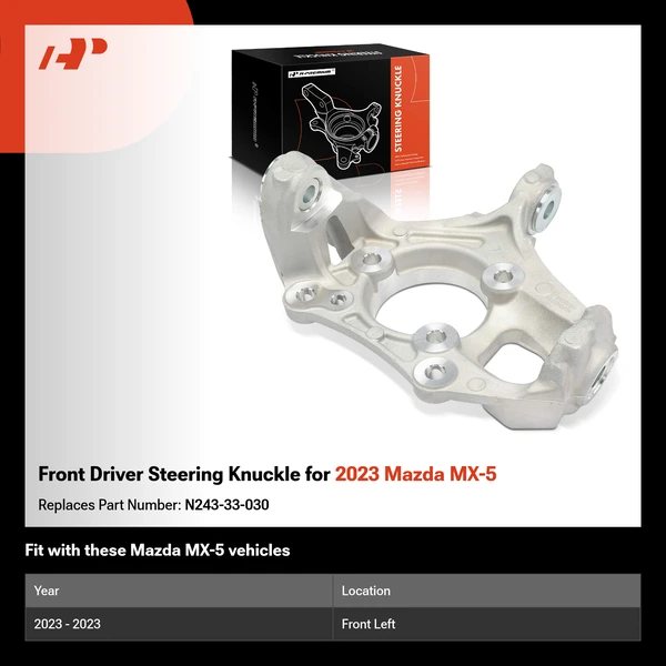 Front Driver Steering Knuckle for 2023 Mazda MX-5