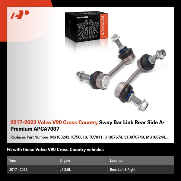 2017-2023 Volvo V90 Cross Country Sway Bar Link Rear Side A-Premium APCA7007