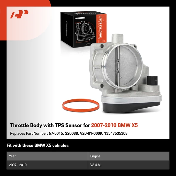Throttle Body with TPS Sensor for 2007-2010 BMW X5