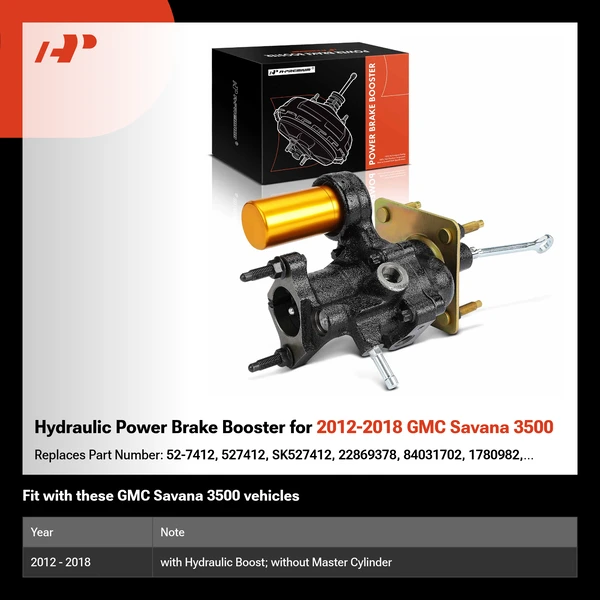 Hydraulic Power Brake Booster for 2012-2018 GMC Savana 3500