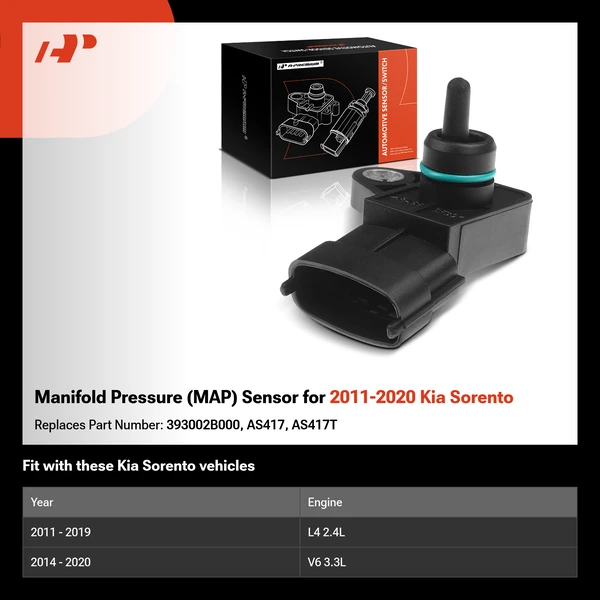 Manifold Pressure (MAP) Sensor for 2011-2020 Kia Sorento