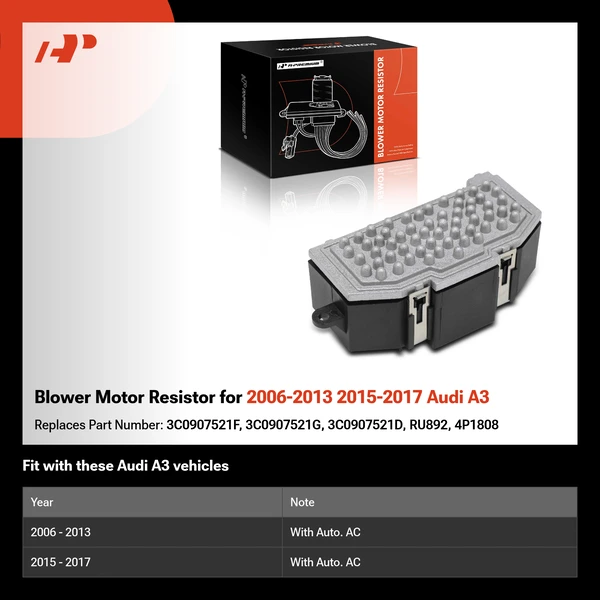 Blower Motor Resistor for 2006-2013 2015-2017 Audi A3