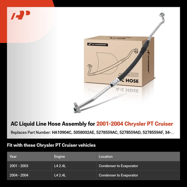 AC Liquid Line Hose Assembly for 2001-2004 Chrysler PT Cruiser