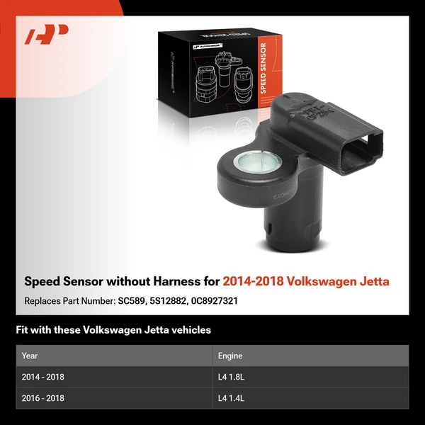 Speed Sensor without Harness for 2014-2018 Volkswagen Jetta
