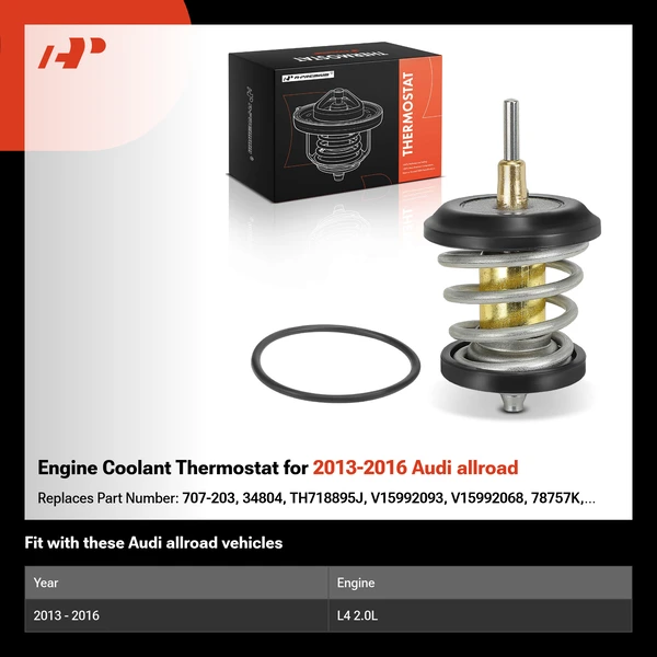 Engine Coolant Thermostat for 2013-2016 Audi allroad