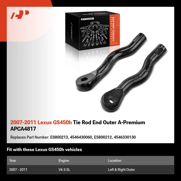 2007-2011 Lexus GS450h Tie Rod End Outer A-Premium APCA4817