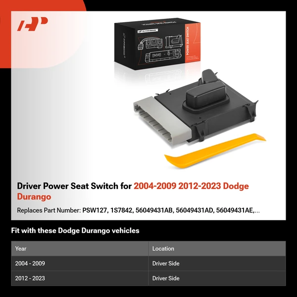 Driver Power Seat Switch for 2004-2009 2012-2023 Dodge Durango