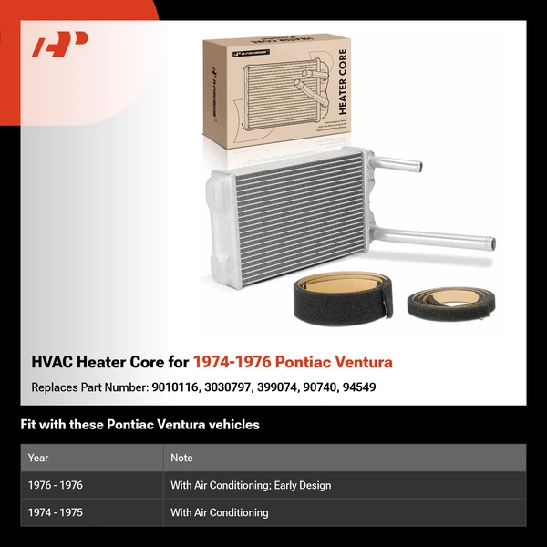 HVAC Heater Core for 1974-1976 Pontiac Ventura