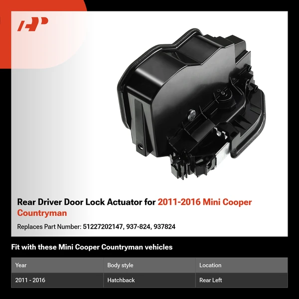 Rear Driver Door Lock Actuator for 2011-2016 Mini Cooper Countryman