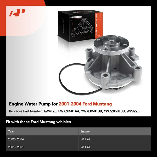Engine Water Pump for 2001-2004 Ford Mustang