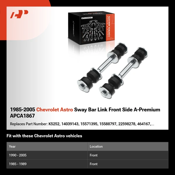 1985-2005 Chevrolet Astro Sway Bar Link Front Side A-Premium APCA1867