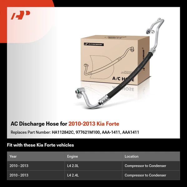 AC Discharge Hose for 2010-2013 Kia Forte