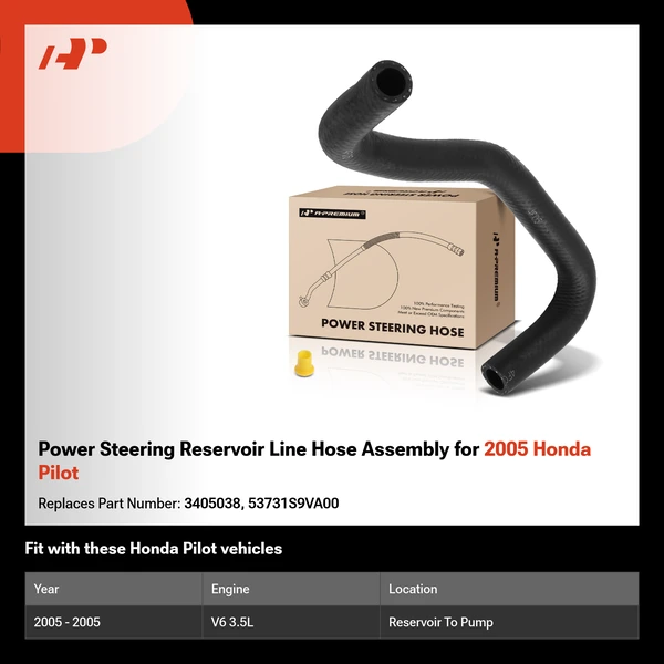 Power Steering Reservoir Line Hose Assembly for 2005 Honda Pilot