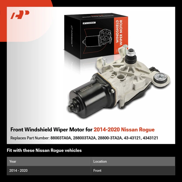 Front Windshield Wiper Motor for 2014-2020 Nissan Rogue