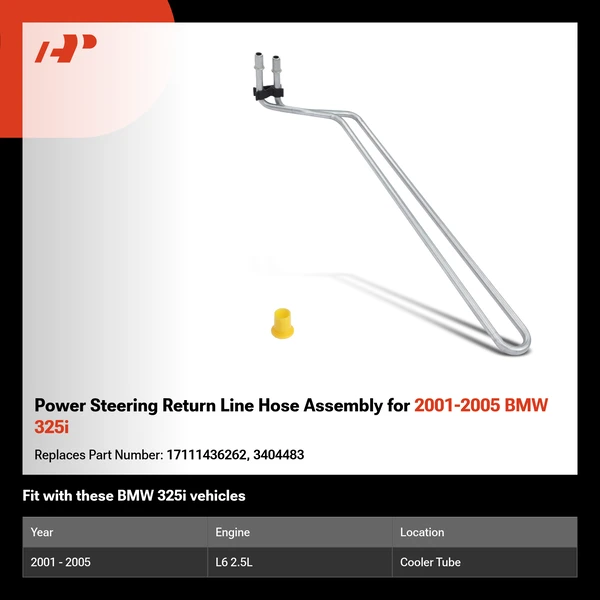 Power Steering Return Line Hose Assembly for 2001-2005 BMW 325i